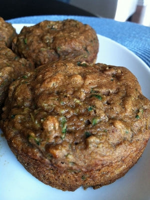 Zucchini-Banana Protein Muffins