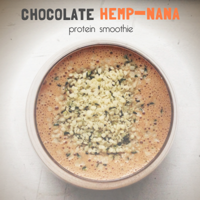 Chocolate Hemp-Nana Protein Smoothie