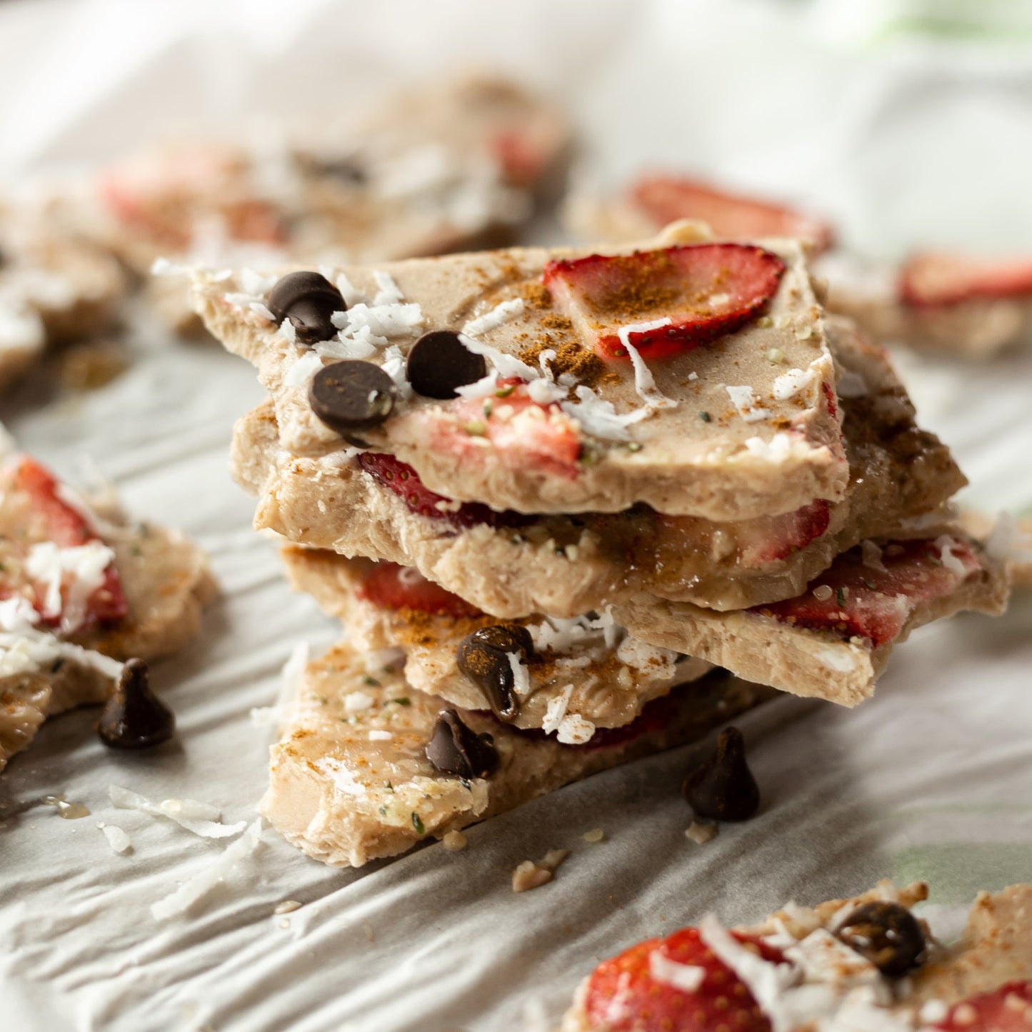 dairy-free strawberry chocolate yogurt bark