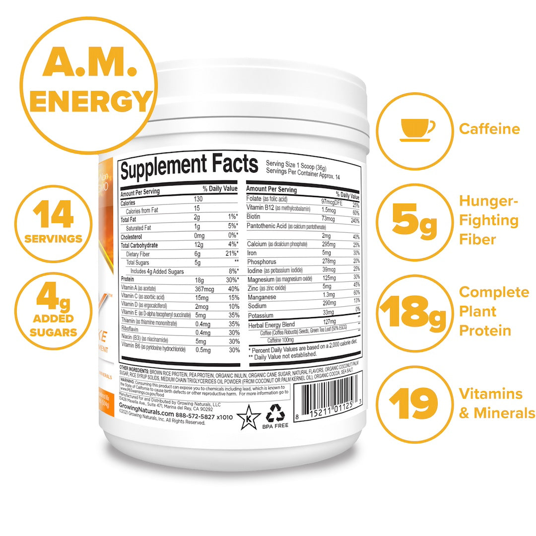 Best Protein Coffee Smoothie Shake Nutrition Facts
