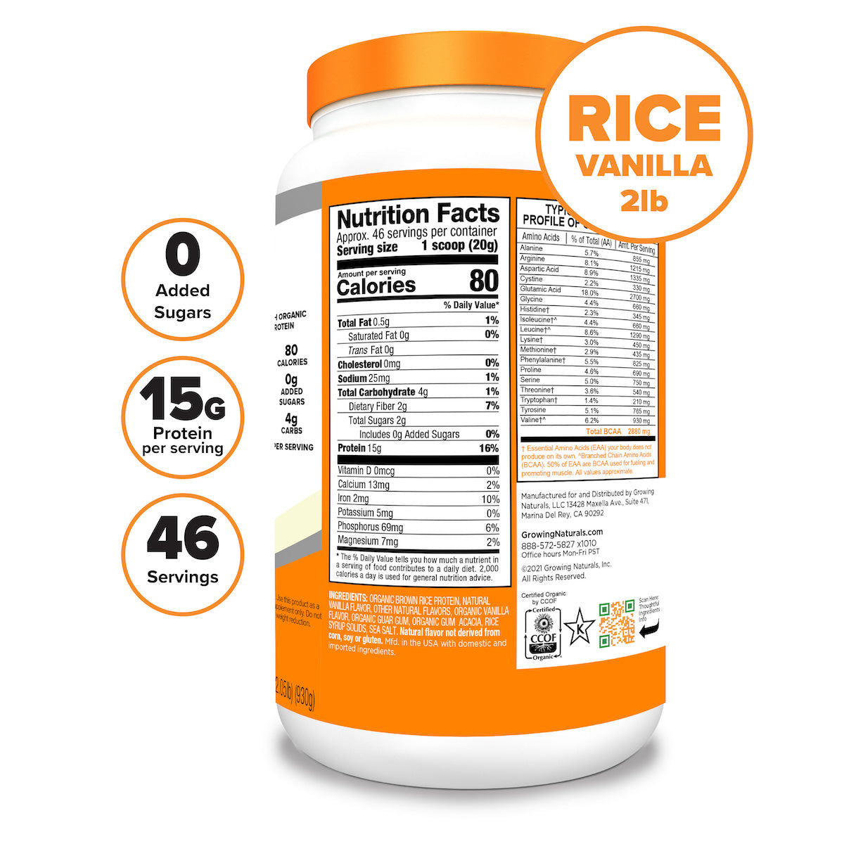 best vegan rice protein nutrition facts