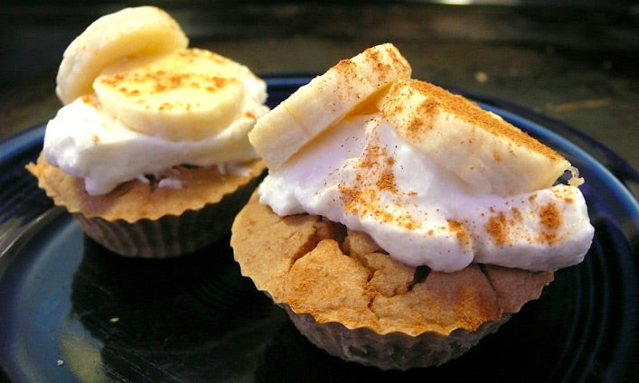 Banana, Pecan, And Vanilla Protein Muffins