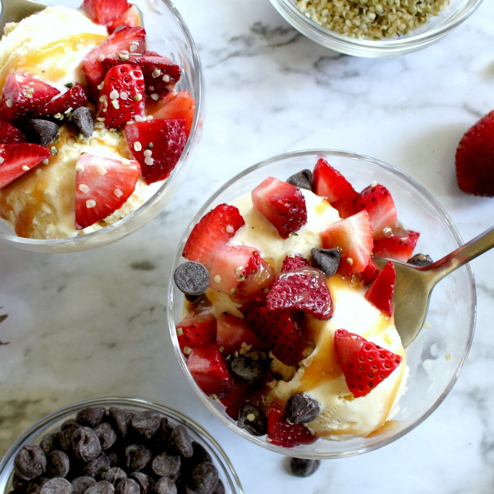 Vegan Strawberry Sundae