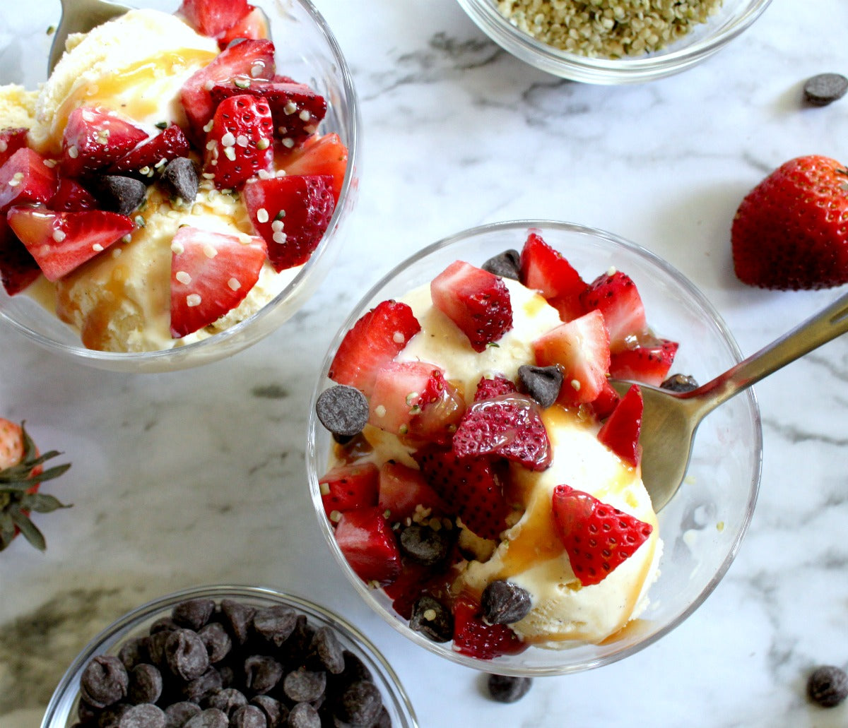 Vegan Strawberry Sundae