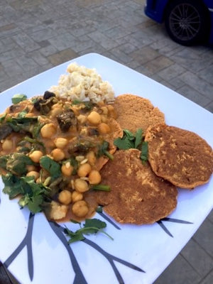 Vegan Indian Pancakes with Chickpea Channa Masala