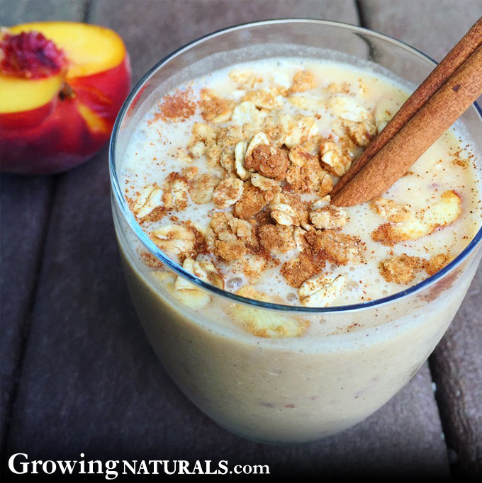 Healthy Peach Cobbler Smoothie