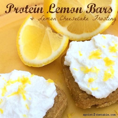 Protein Lemon Bars with Cheesecake Frosting