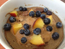 Gluten-Free Peach & Blueberry Microwave Protein Muffin