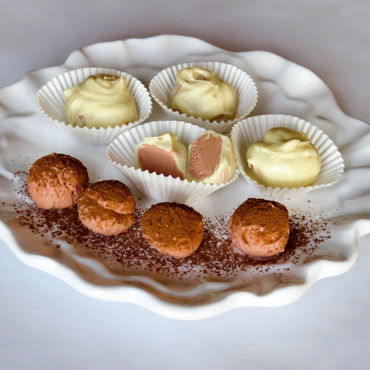 Strawberries & Cream Protein Truffles