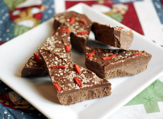 superfood healthy peppermint bark with protein