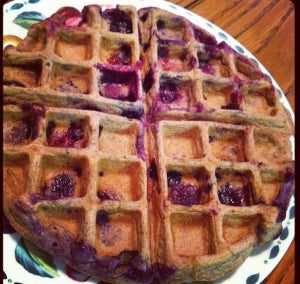 Perfect Blueberry Protein Waffles