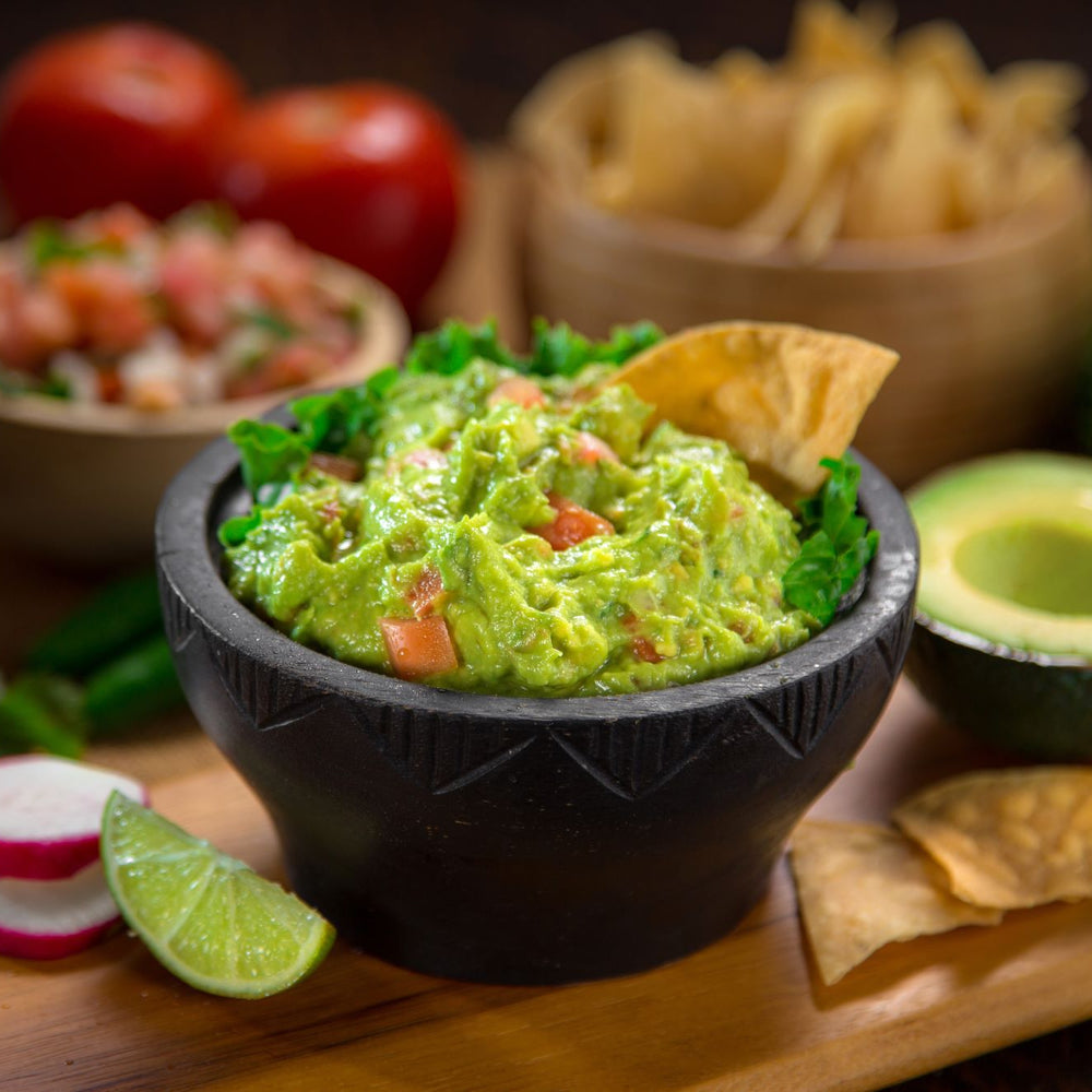 protein guacamole and chips