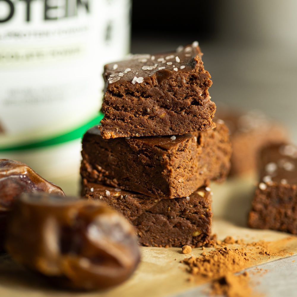 no bake vegan fudge pea plant protein