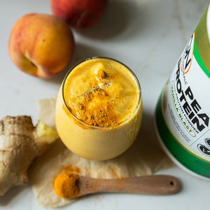 High-Protein Peach Ginger Turmeric Smoothie