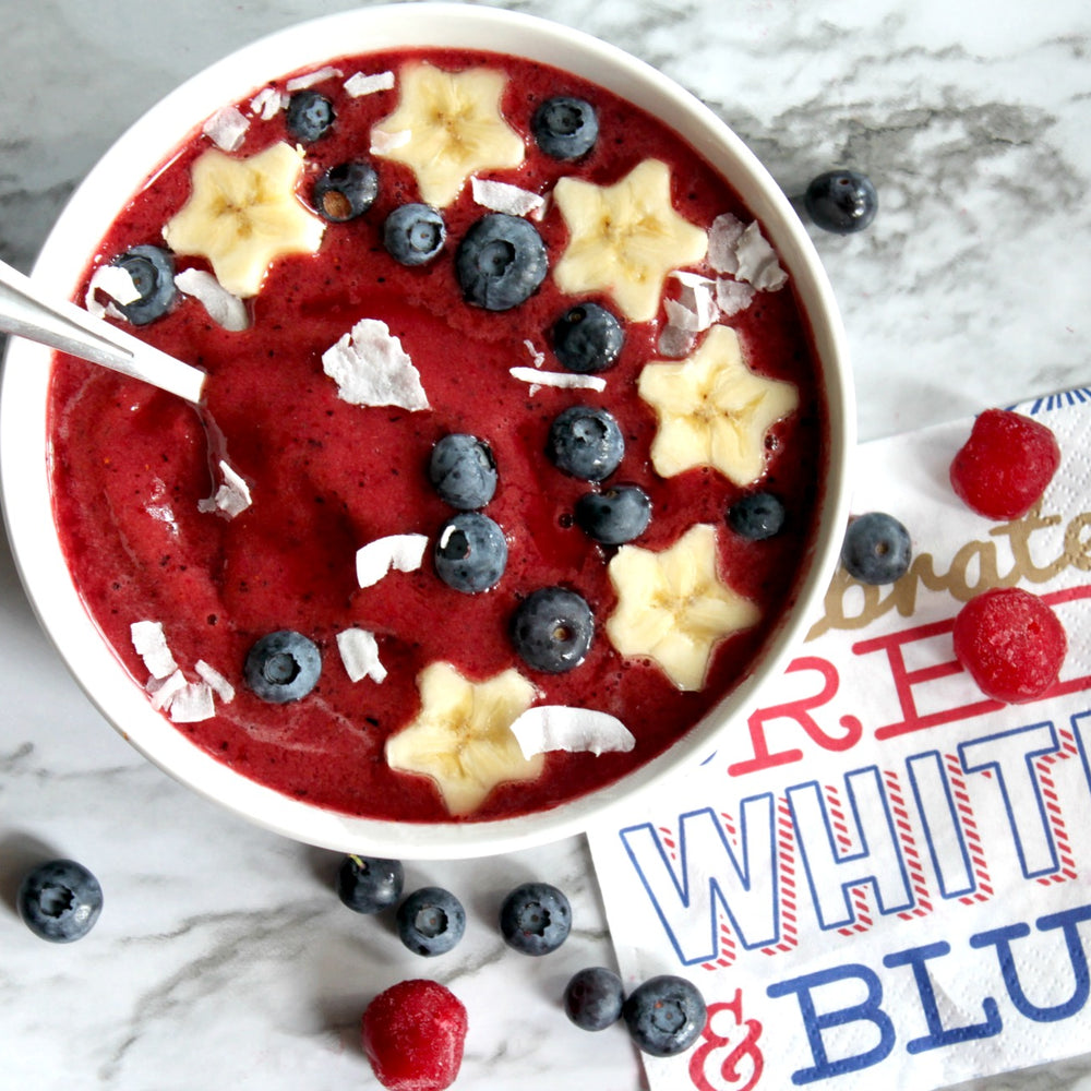 Red White and Blueberry Smoothie Bowl