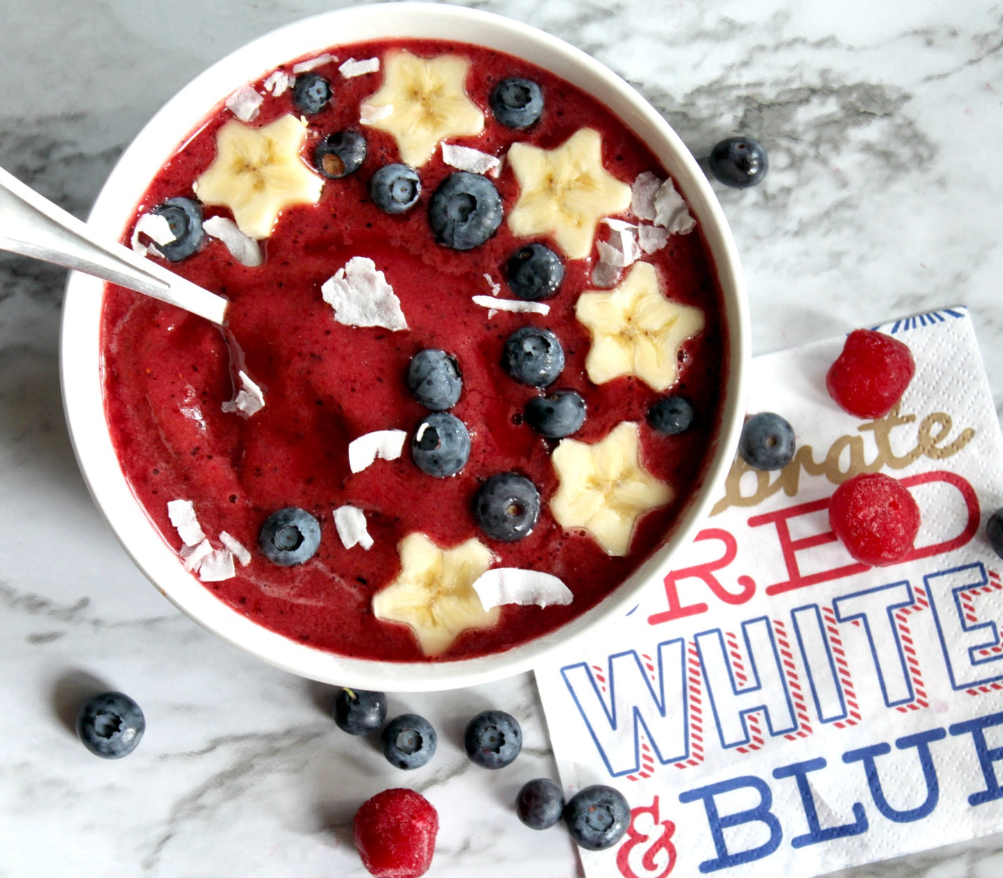 Red White and Blueberry Smoothie Bowl