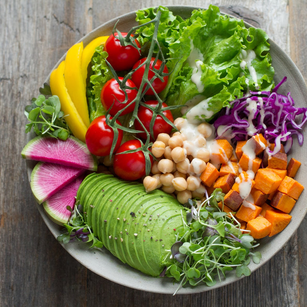 vegan plate of food