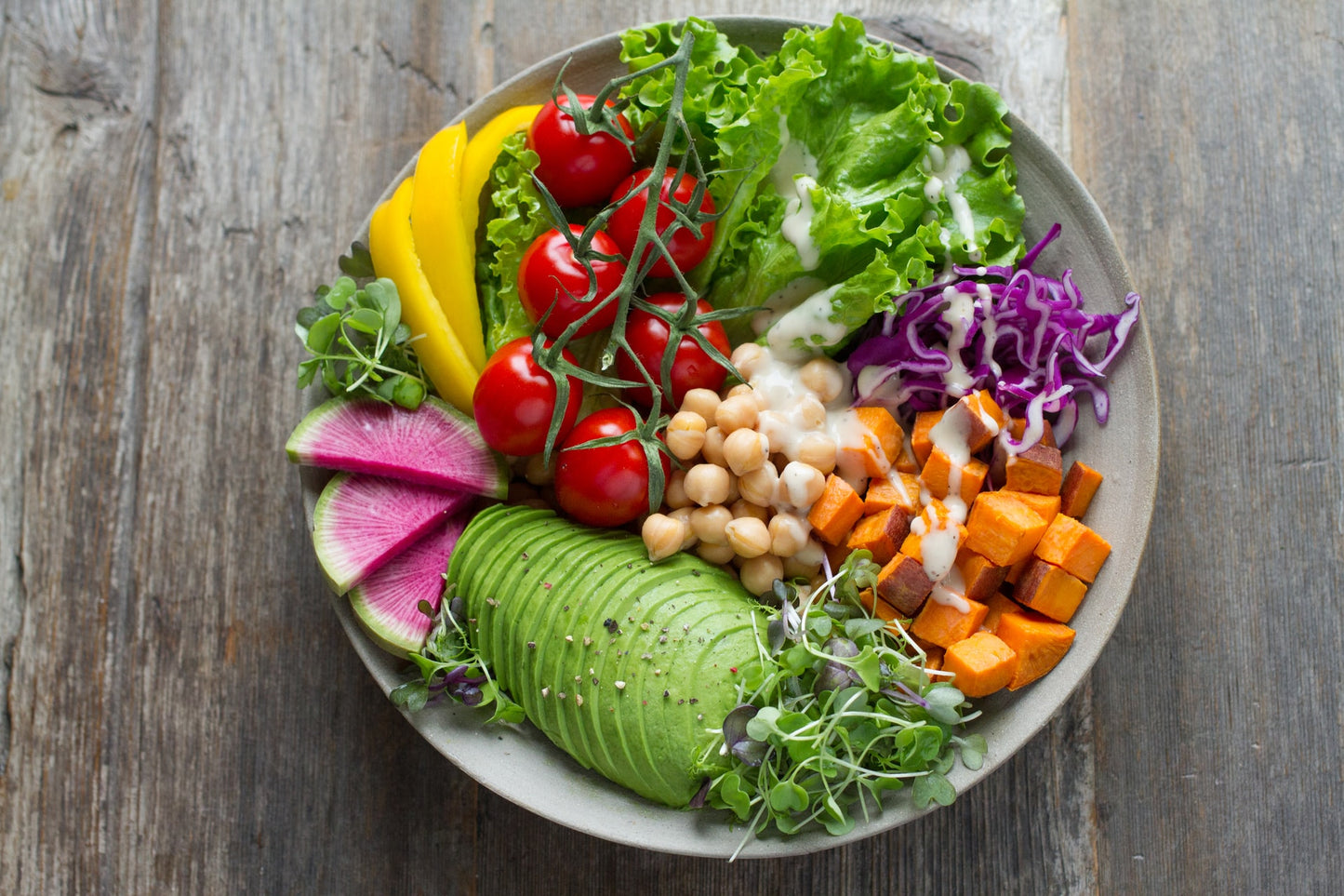 vegan plate of food