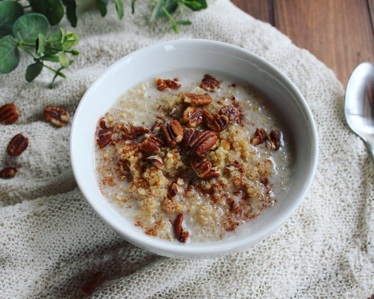 Maple Cinnamon Pecan Breakfast Quinoa