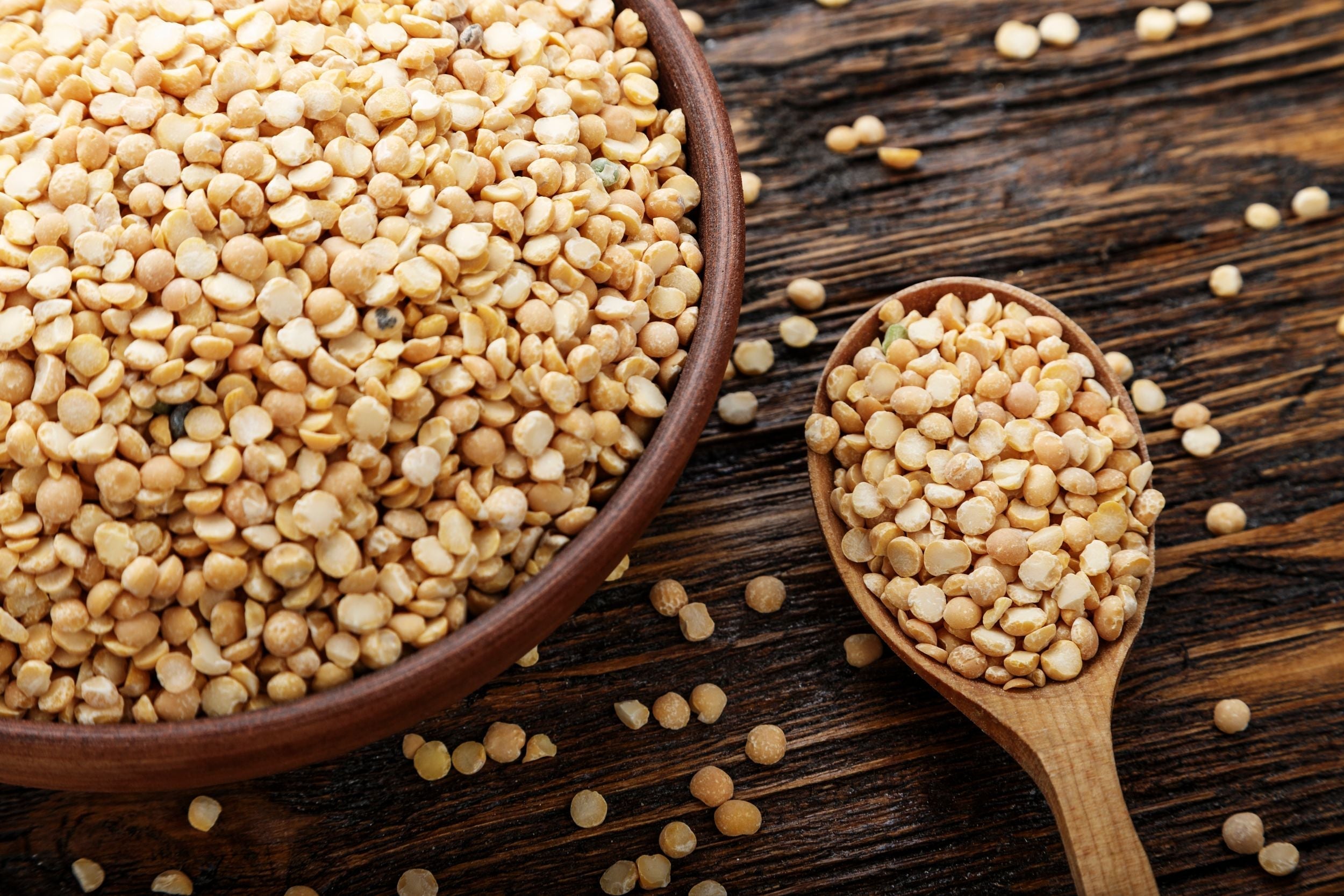 ellow field peas, a sustainable plant-based protein source used to make pea protein powder