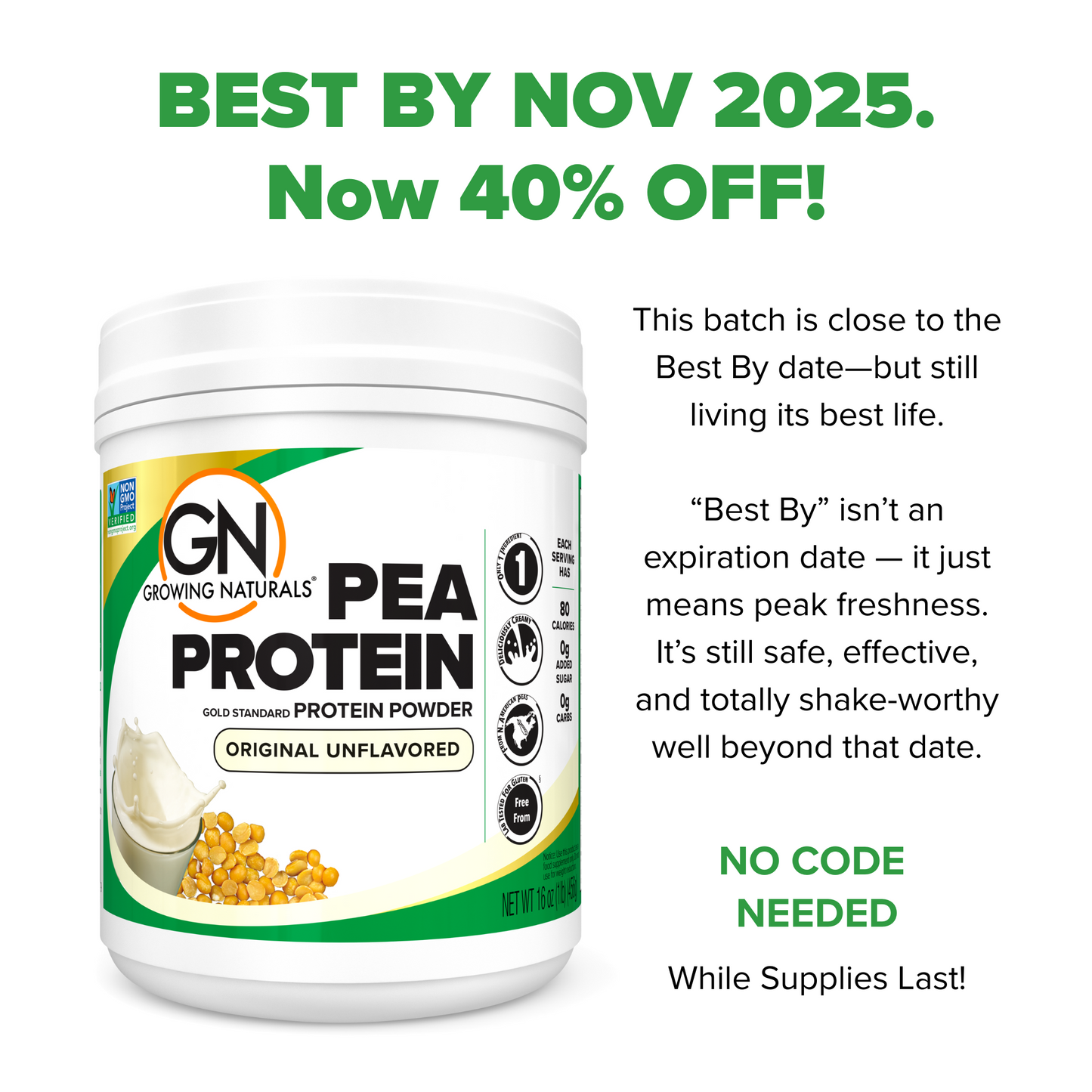 
                  
                    Non-GMO Pea Protein Powder
                  
                